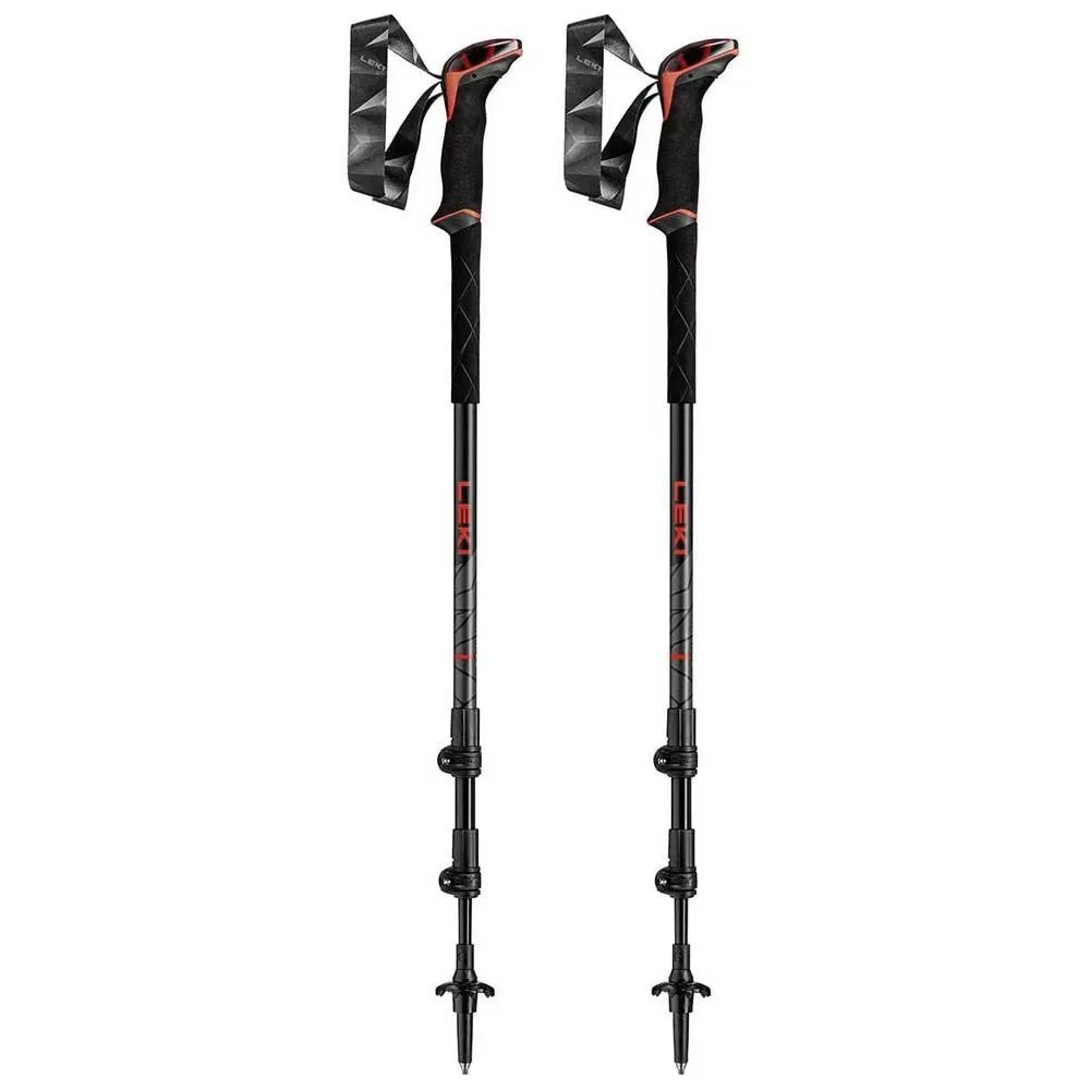 LEKI Makalu Spaserstokker, Bright red / black / dark anthracite, 110-145cm LEKI Makalu Spaserstokker, Bright red / black / dark anthracite, 110-145cm