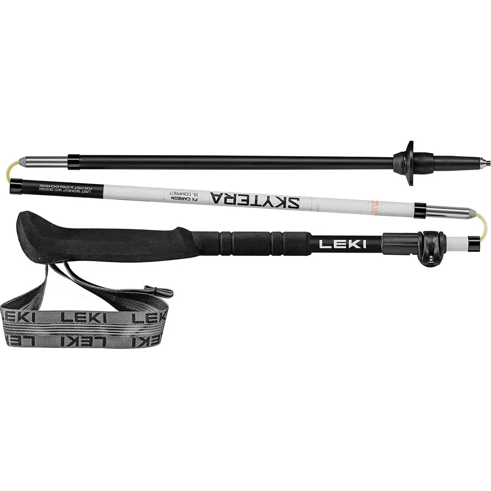 LEKI Skytera Fx Carbon Sl Compact Spaserstokker, White / black / orange, 100-120cm