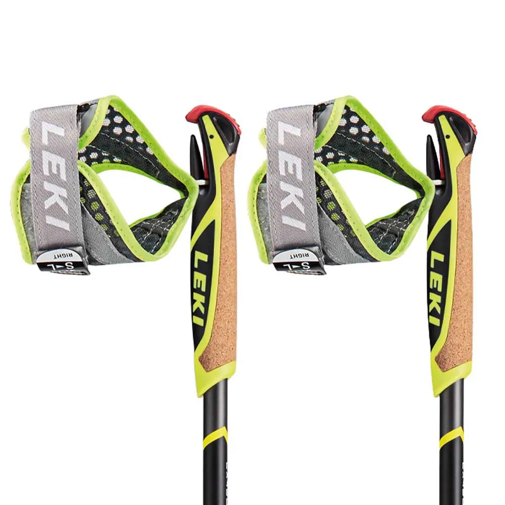 LEKI Smart Pacemaker Spaserstokker, Dark anthracite / black / green yellow, 105cm LEKI Smart Pacemaker Spaserstokker, Dark anthracite / black / green yellow, 105cm