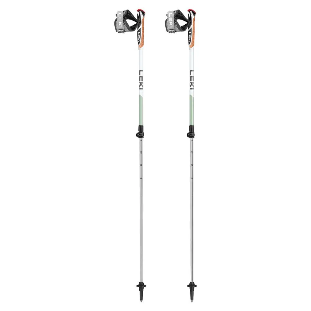 LEKI Spin Shark Sl Spaserstokker, Grey / green / white, 100-130cm LEKI Spin Shark Sl Spaserstokker, Grey / green / white, 100-130cm