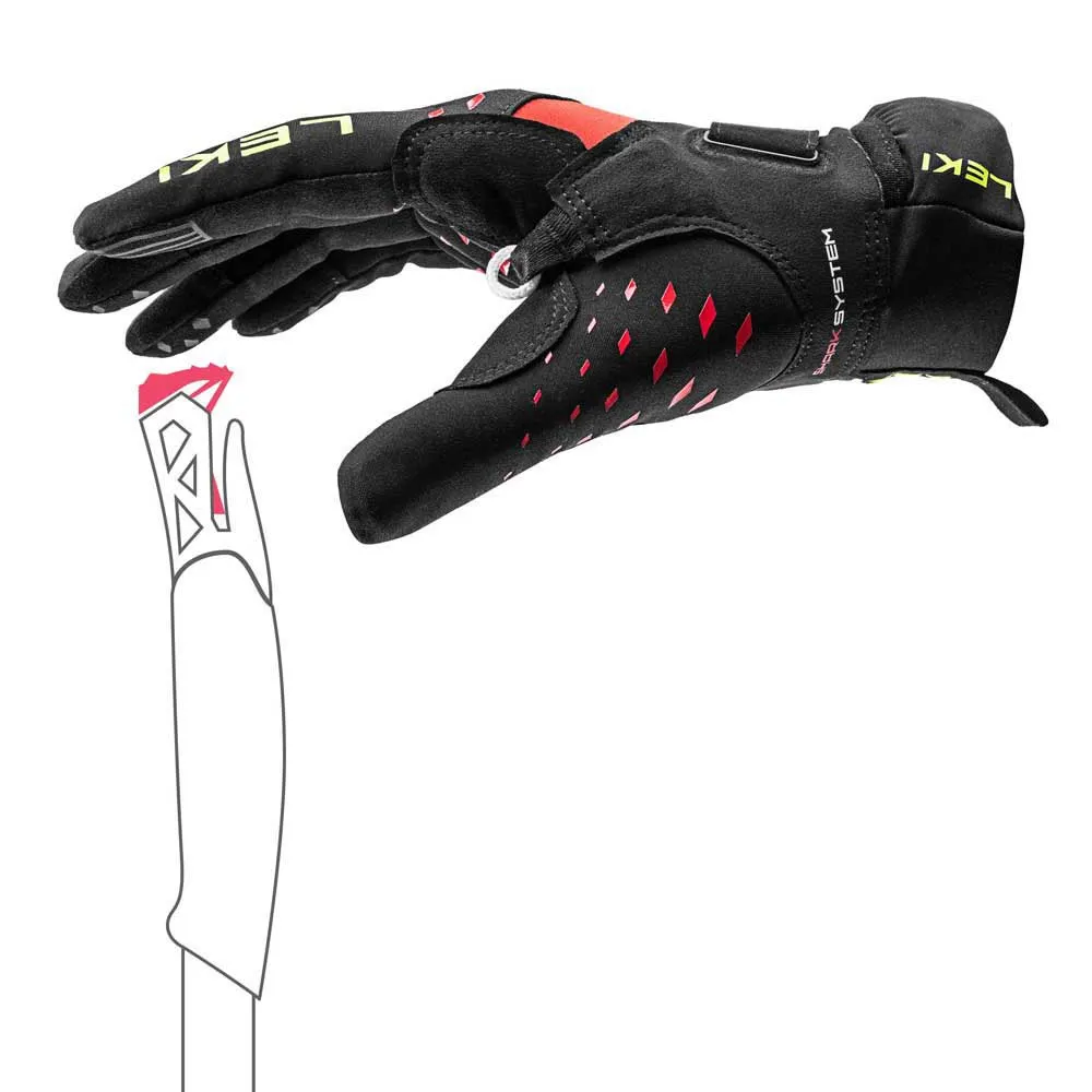 LEKI Ultra Trail Storm Shark Hansker Refurbished, Black / red / yellow LEKI Ultra Trail Storm Shark Hansker Refurbished, Black / red / yellow