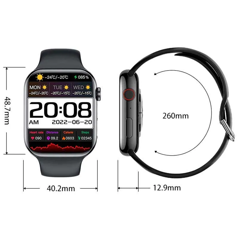Lemfo Dm10 Smartklokke, Black