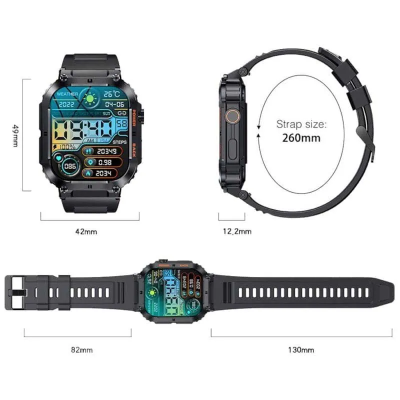 Lemfo K57pro Smartklokke, Black