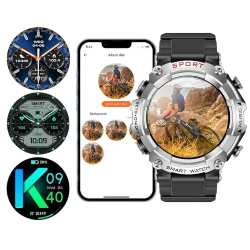 Lemfo T96 Smartklokke, Silver
