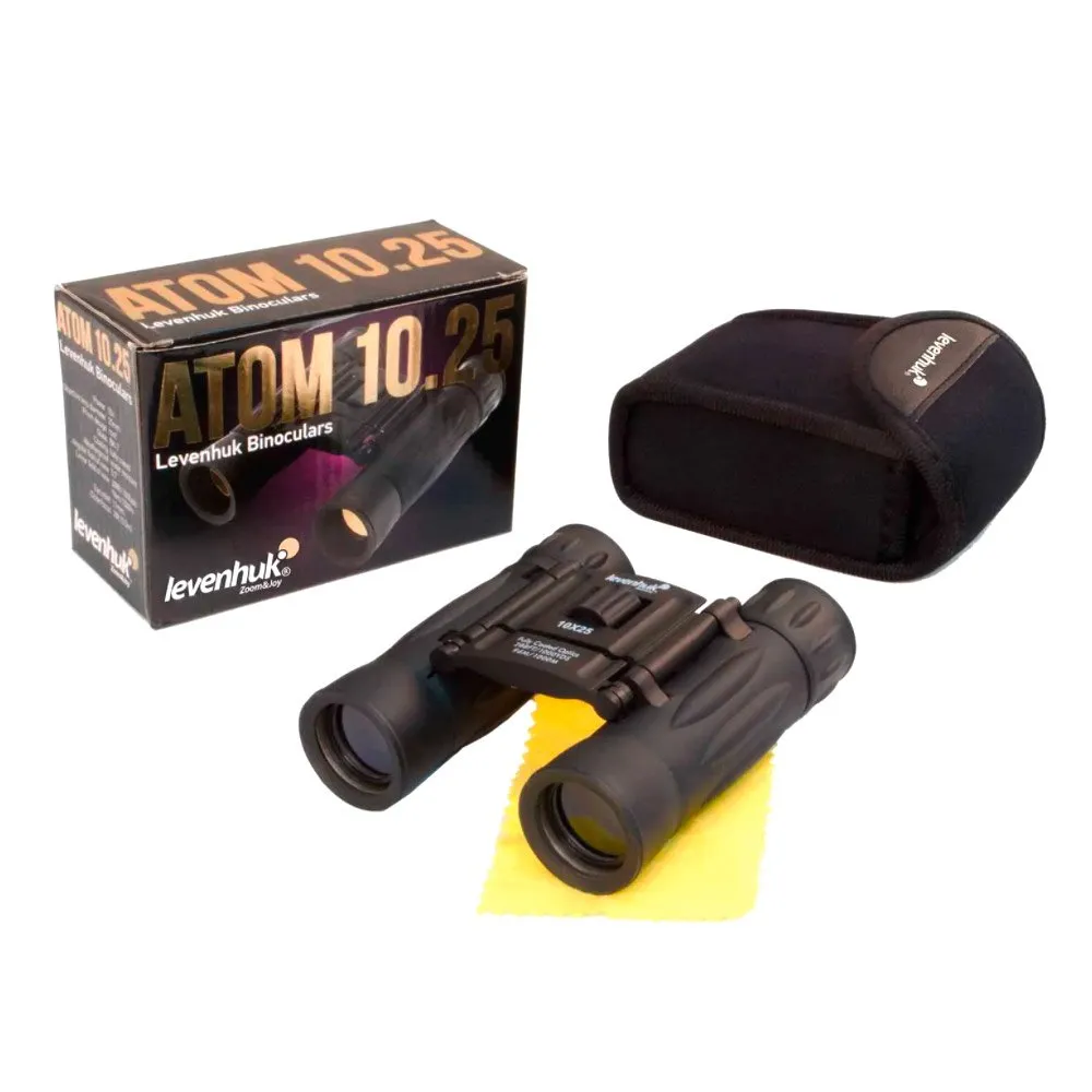 Levenhuk Atom 10x25 Kikkerter, Black, One Size