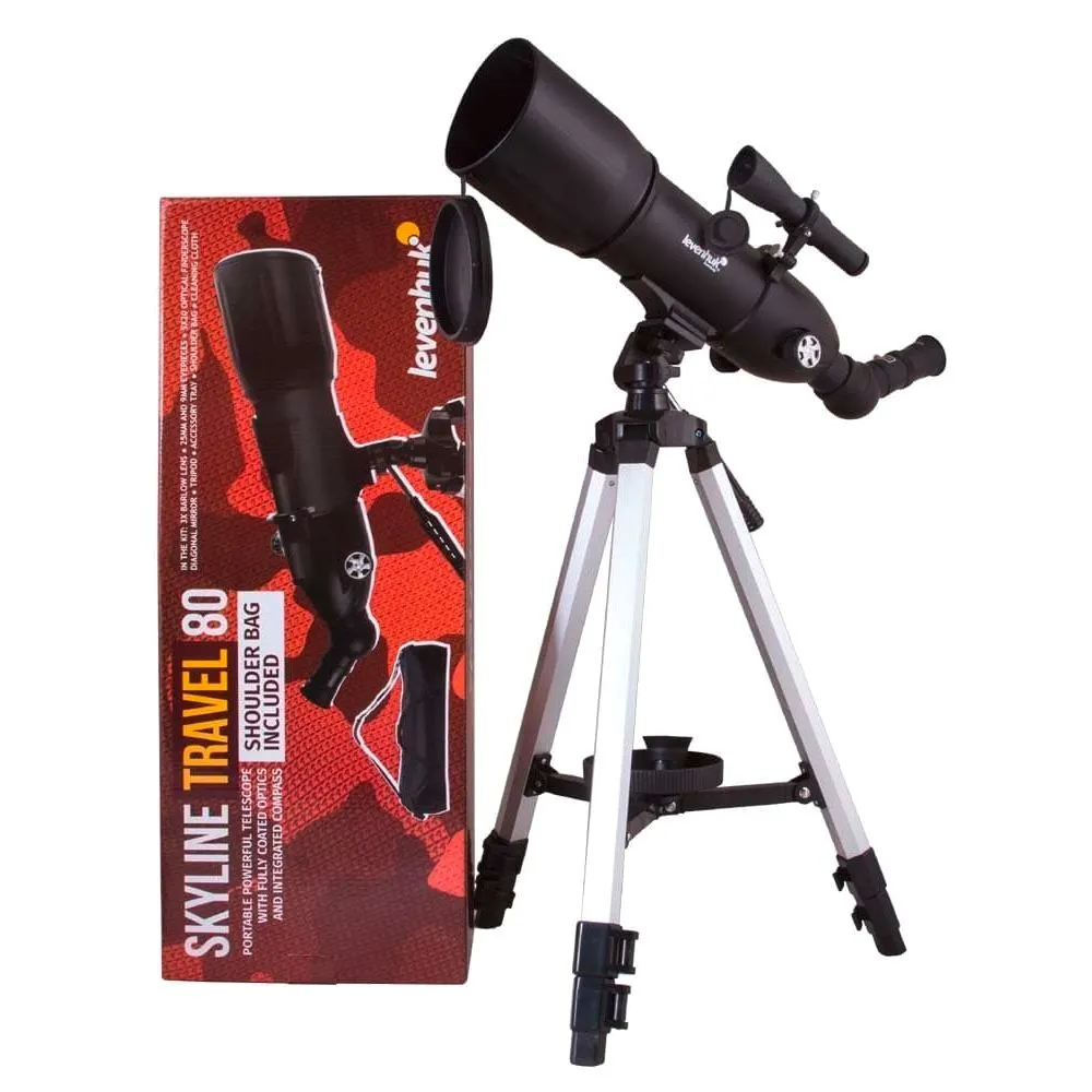 Levenhuk Skyline Travel 80 Teleskop, Black, One Size