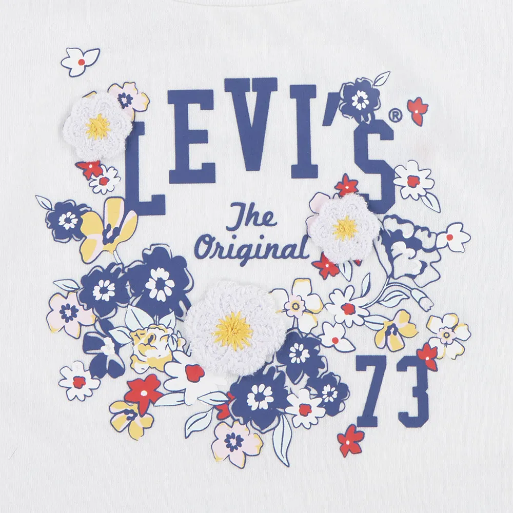 Levi's Flttr Slv Top And Se Sett, Bright white, 3MON