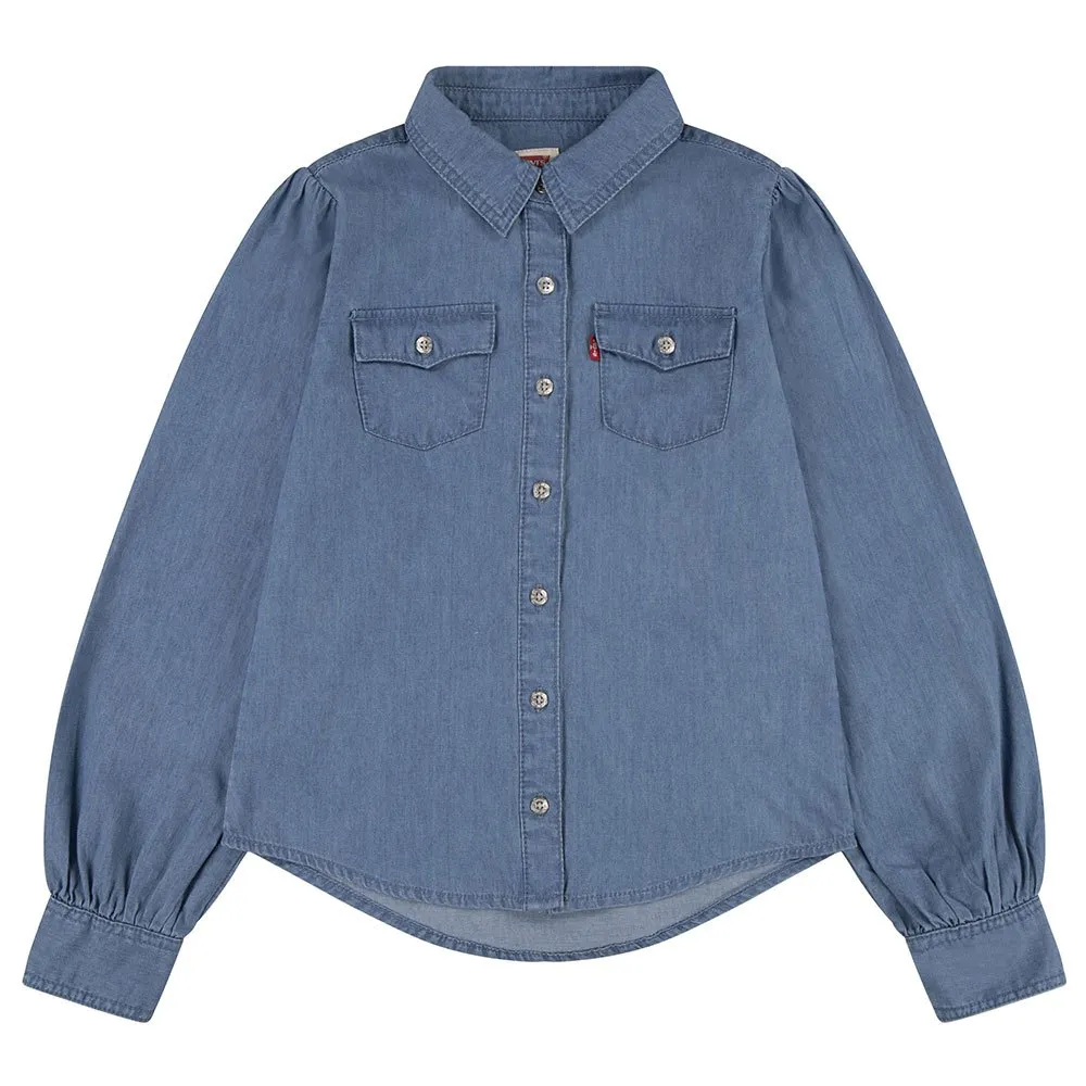 Levi's Full Western Denim Skjorte Med Lange Ermer Levi's Full Western Denim Skjorte Med Lange Ermer