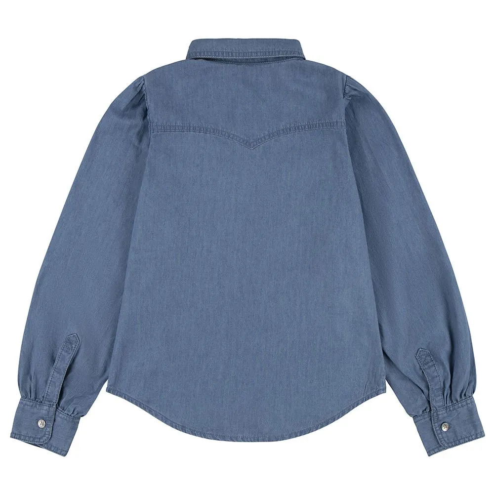 Levi's Full Western Denim Skjorte Med Lange Ermer Levi's Full Western Denim Skjorte Med Lange Ermer