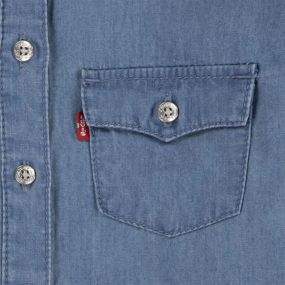Levi's Full Western Denim Skjorte Med Lange Ermer Levi's Full Western Denim Skjorte Med Lange Ermer