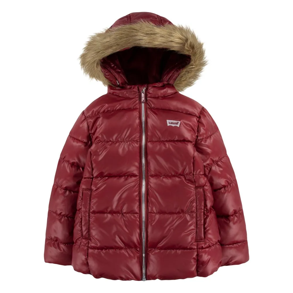 Levi's Fur Puffer Jakke, Cabernet, 14Y