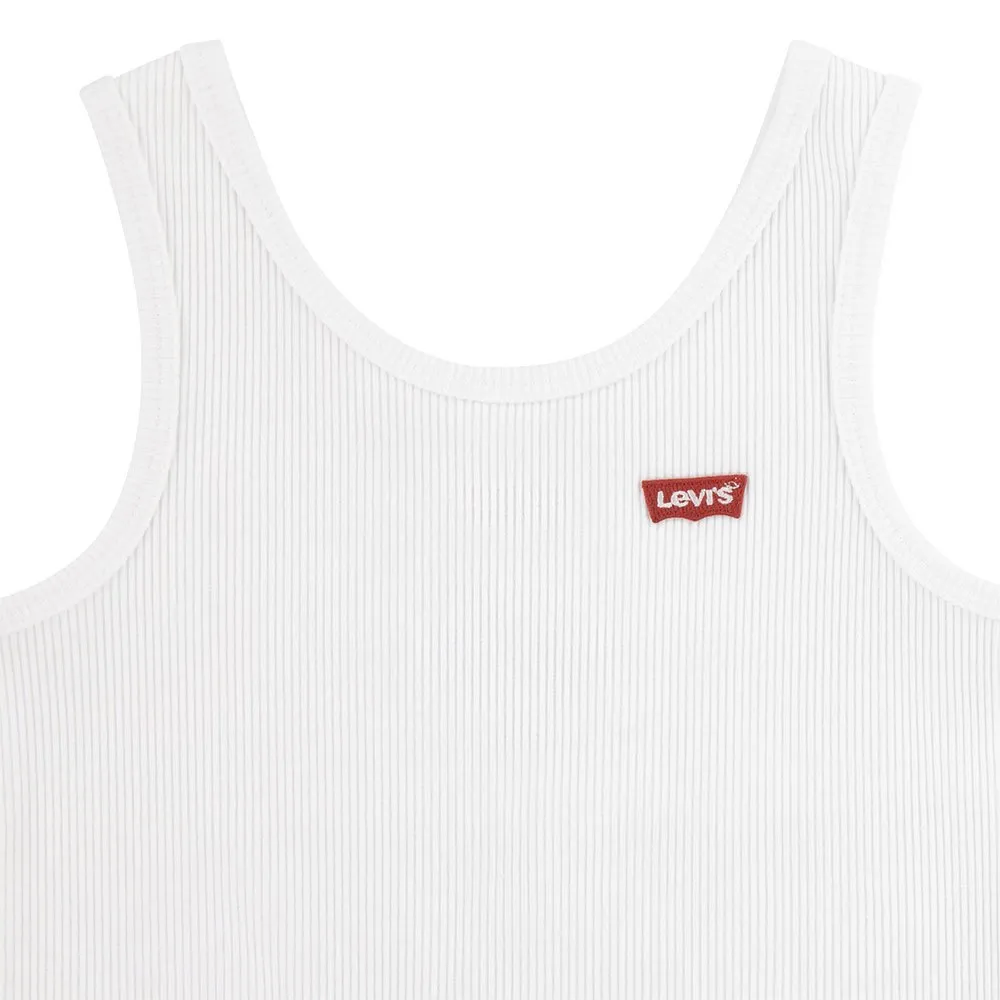 Levi's Meet And Greet Ribbed Ermeløs T-skjorte, Bright white, 16Y Levi's Meet And Greet Ribbed Ermeløs T-skjorte, Bright white, 16Y