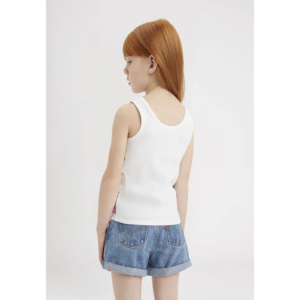 Levi's Meet And Greet Ribbed Ermeløs T-skjorte, Bright white, 16Y Levi's Meet And Greet Ribbed Ermeløs T-skjorte, Bright white, 16Y