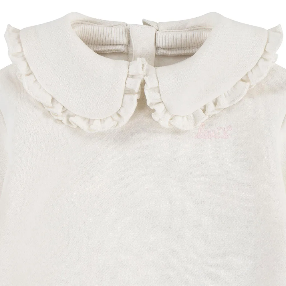 Levi's Ruffle Crew Genser, Egret, 6MON Levi's Ruffle Crew Genser, Egret, 6MON