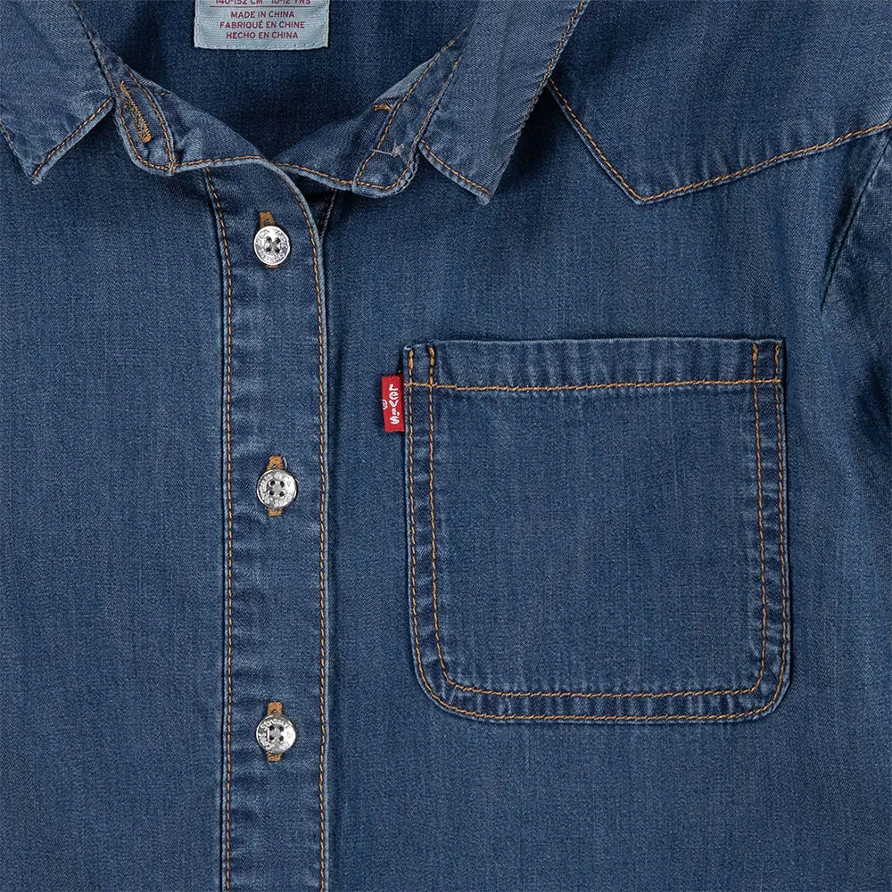 Levi's Western Denim Skjorte Med Lange Ermer Levi's Western Denim Skjorte Med Lange Ermer