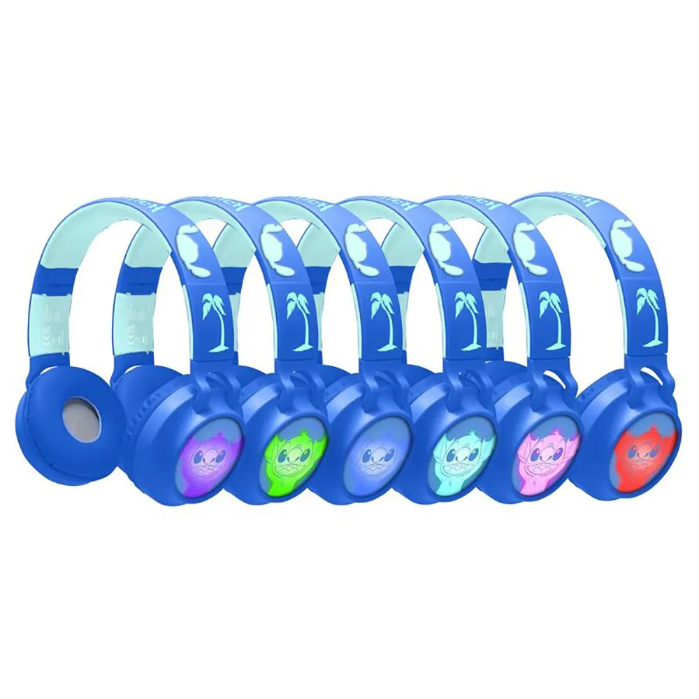 Lexibook Disney Stitch Bluetooth-lysende Hodetelefoner, Blue, One Size Lexibook Disney Stitch Bluetooth-lysende Hodetelefoner, Blue, One Size