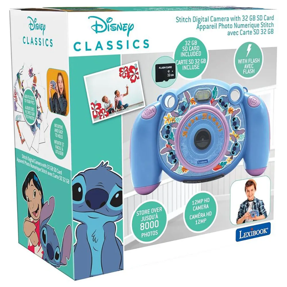 Lexibook Disney Stitch Digital Kamera, Multicolor, One Size Lexibook Disney Stitch Digital Kamera, Multicolor, One Size
