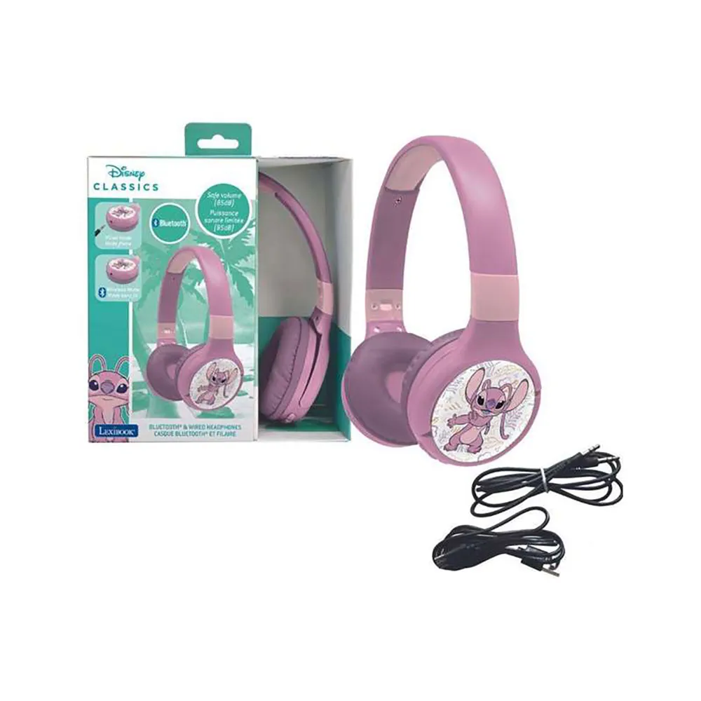 Lexibook Stitch 2-i-1 Sammenleggbare Bluetooth-hodetelefoner Med Ledning, Multicolor, One Size Lexibook Stitch 2-i-1 Sammenleggbare Bluetooth-hodetelefoner Med Ledning, Multicolor, One Size