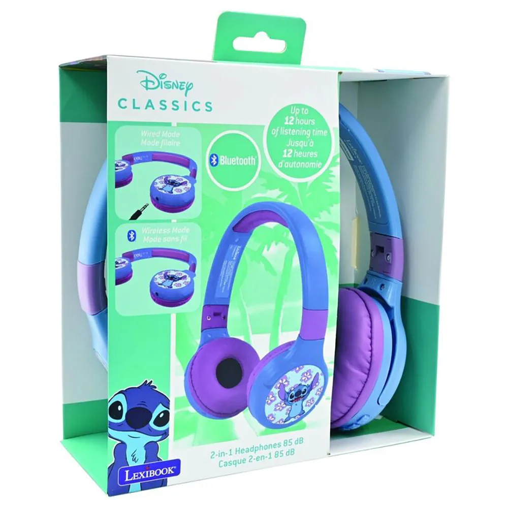 Lexibook Stitch Disney Hodetelefoner, Blue / purple, One Size Lexibook Stitch Disney Hodetelefoner, Blue / purple, One Size