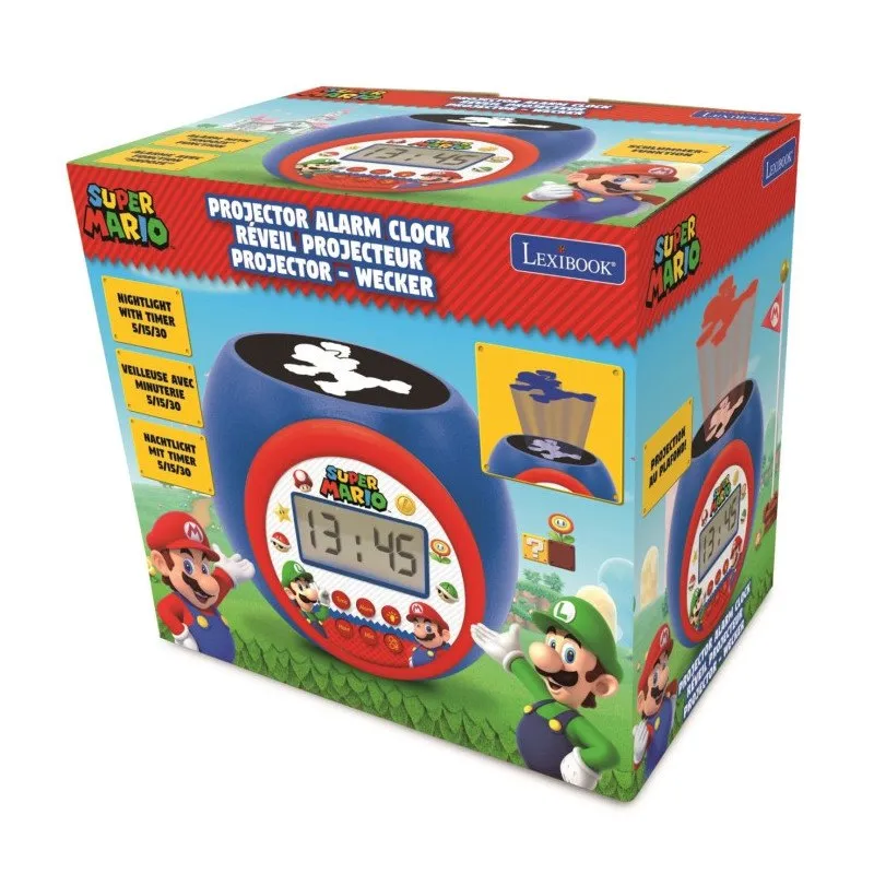 Lexibook Super Mario Vekkerklokke Med Projeksjon, Multicolor Lexibook Super Mario Vekkerklokke Med Projeksjon, Multicolor