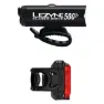 Lezyne Classic Drive 500+ / Zecto Drive 200+ Sykkellyktesett, Satin black / black, 500 / 200 Lysstyrker