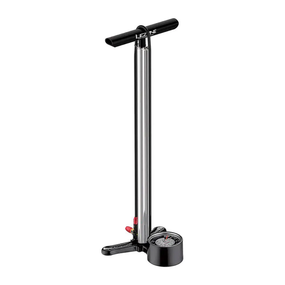 Lezyne Cnc Floor Drive 3.5 Sykkelpumpe, Silver, 220psi