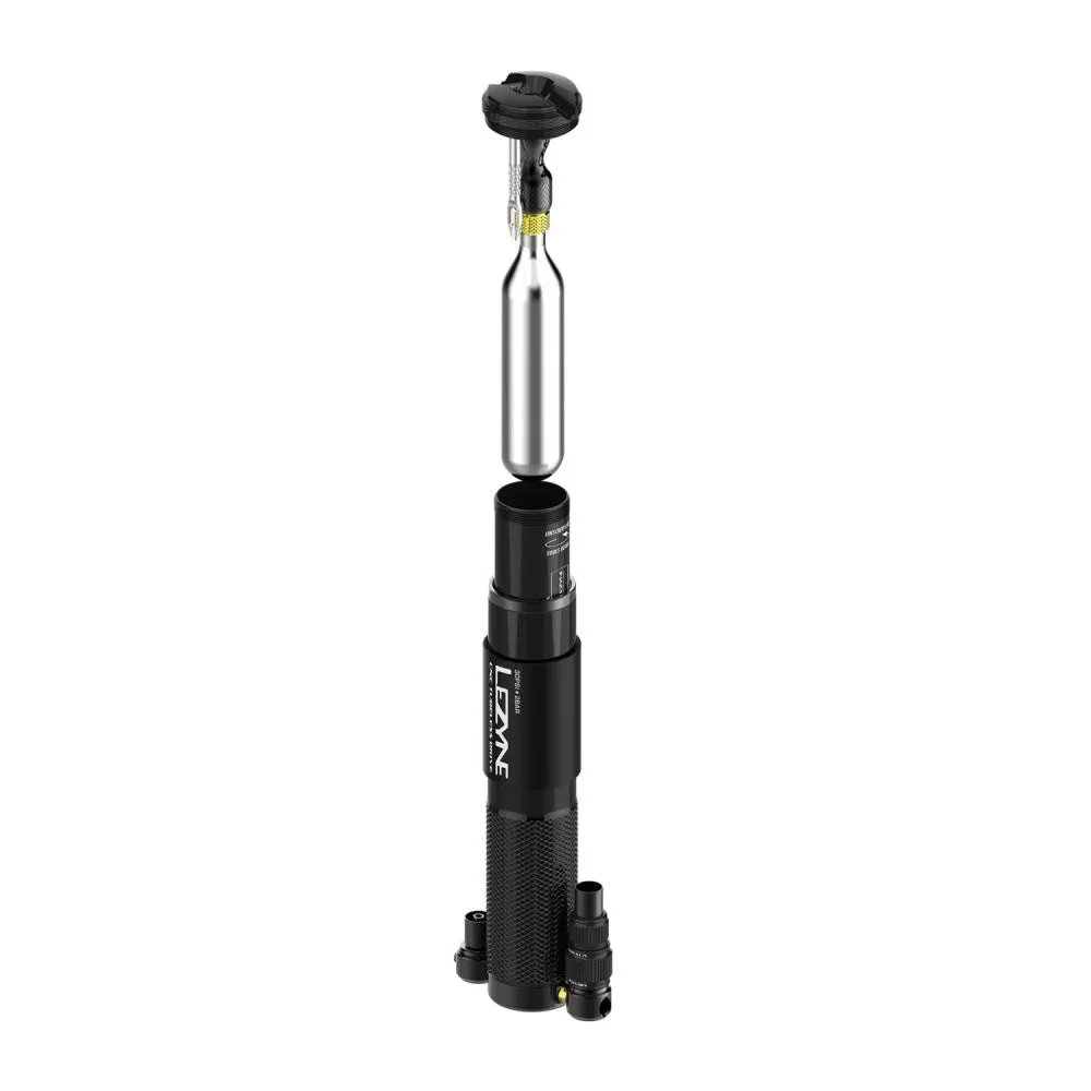 Lezyne CNC Tubeless Drive Håndpumpe, Black, 30psi