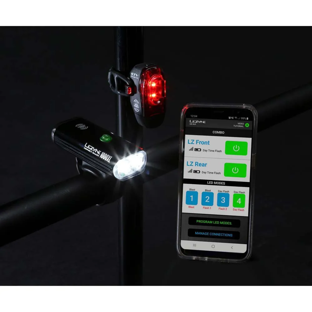Lezyne Connect Drive 1000 Xl / Ktv Smart Drive Sykkellyktesett, Black, 1000 / 75 Lysstyrker Lezyne Connect Drive 1000 Xl / Ktv Smart Drive Sykkellyktesett, Black, 1000 / 75 Lysstyrker