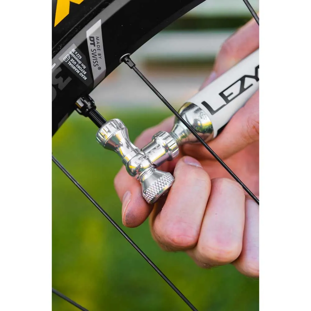 Lezyne Control Drive Co2 Pumpens Hode, Gloss silver, One Size