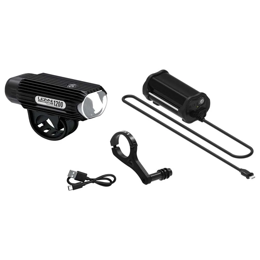 Lezyne Deca Stvzo 1200 Loaded Frontlys, Black, 1200 Lysstyrker Lezyne Deca Stvzo 1200 Loaded Frontlys, Black, 1200 Lysstyrker