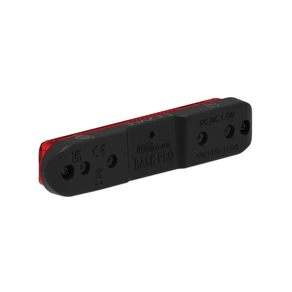 Lezyne ebike Rack Pro StVZO E40Baklys, Black / red, 40 Lysstyrker
