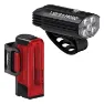 Lezyne Fusion Drive Pro 600+ / Strip Drive 300+ Sykkellyktesett, Black, 600 / 300 Lysstyrker