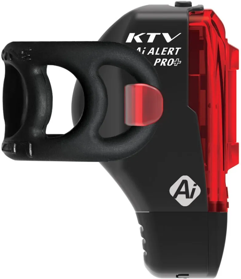 Lezyne KTV Pro+ Ai Alert Baklys, Red / black, 150 Lysstyrker