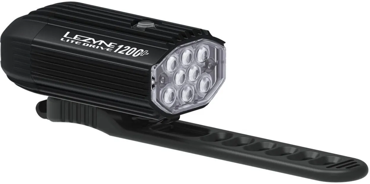 Lezyne Lite Drive 1200+ Frontlys, Satin black, 1200 Lysstyrker Lezyne Lite Drive 1200+ Frontlys, Satin black, 1200 Lysstyrker