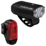 Lezyne Lite Drive 1200+ / Ktv Drive Pro+ Sykkellyktesett, Black, 1200 / 150 Lysstyrker