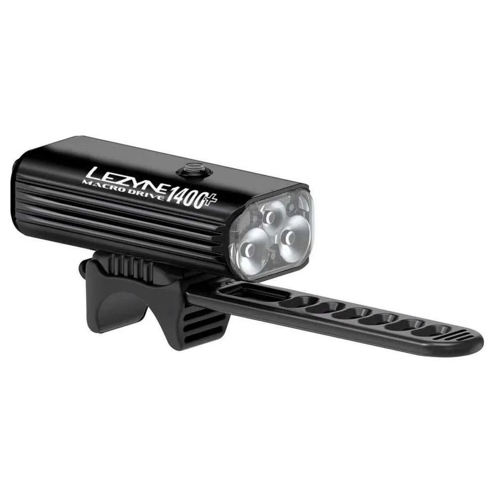 Lezyne Macro Drive 1400+ Frontlys, Satin black, 1400 Lysstyrker