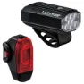 Lezyne Micro Drive 800+ / Ktv Drive+ Sykkellyktesett, Black, 800 / 40 Lysstyrker