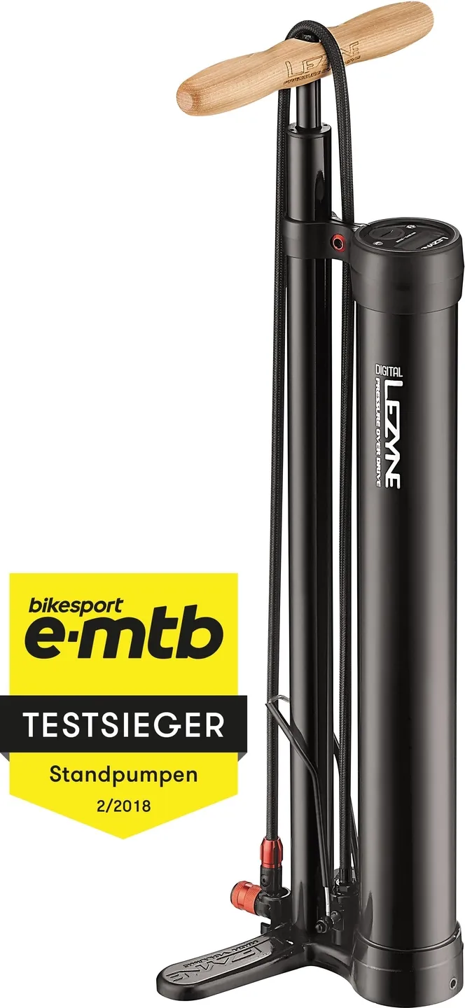 Lezyne Pressure Over Drive Digital Pumpe, Black, 220psi