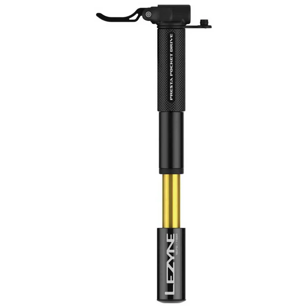 Lezyne Presta Pocket Drive Minipumpe, Black, 160psi