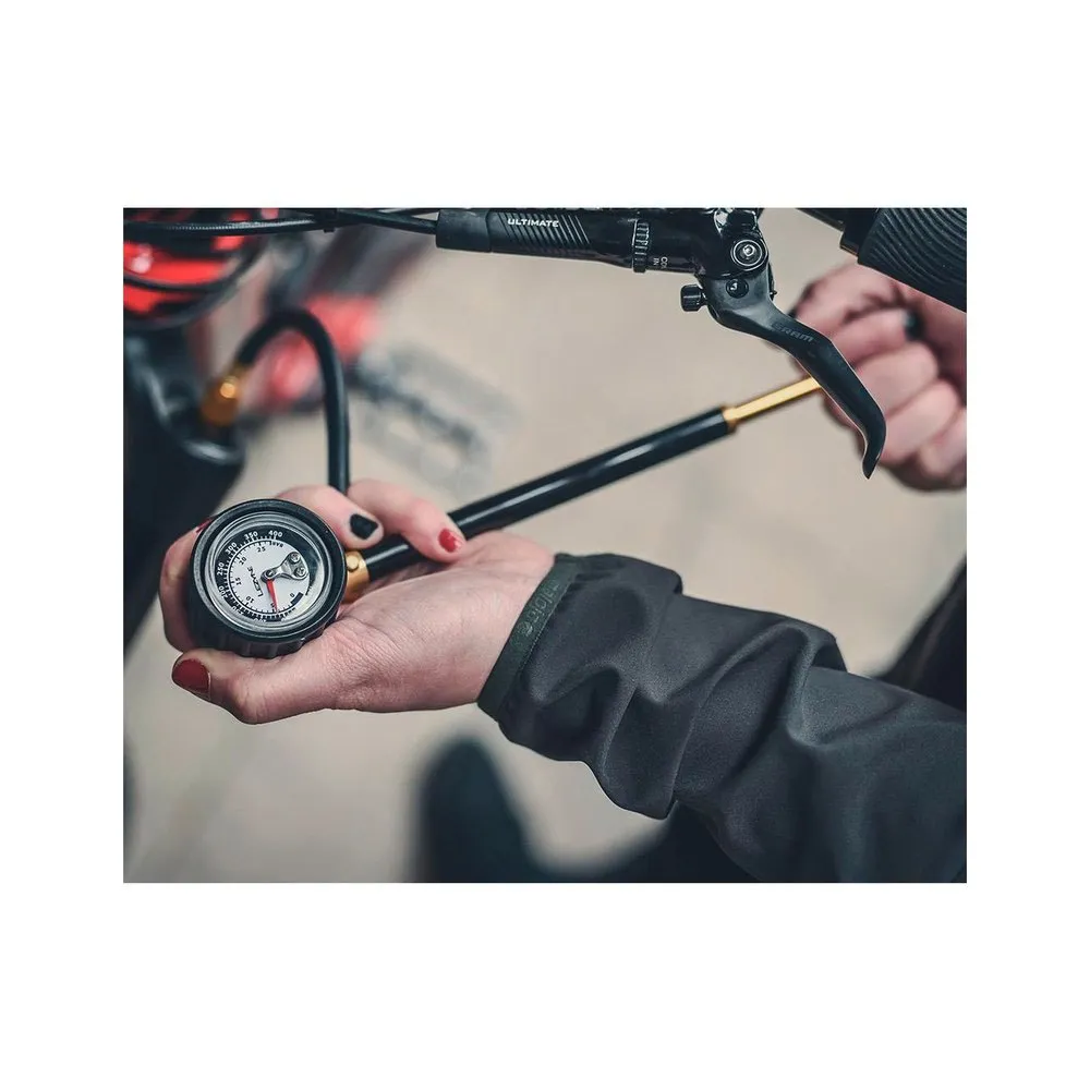 Lezyne Shock Drive Minipumpe, Black / gold, One Size