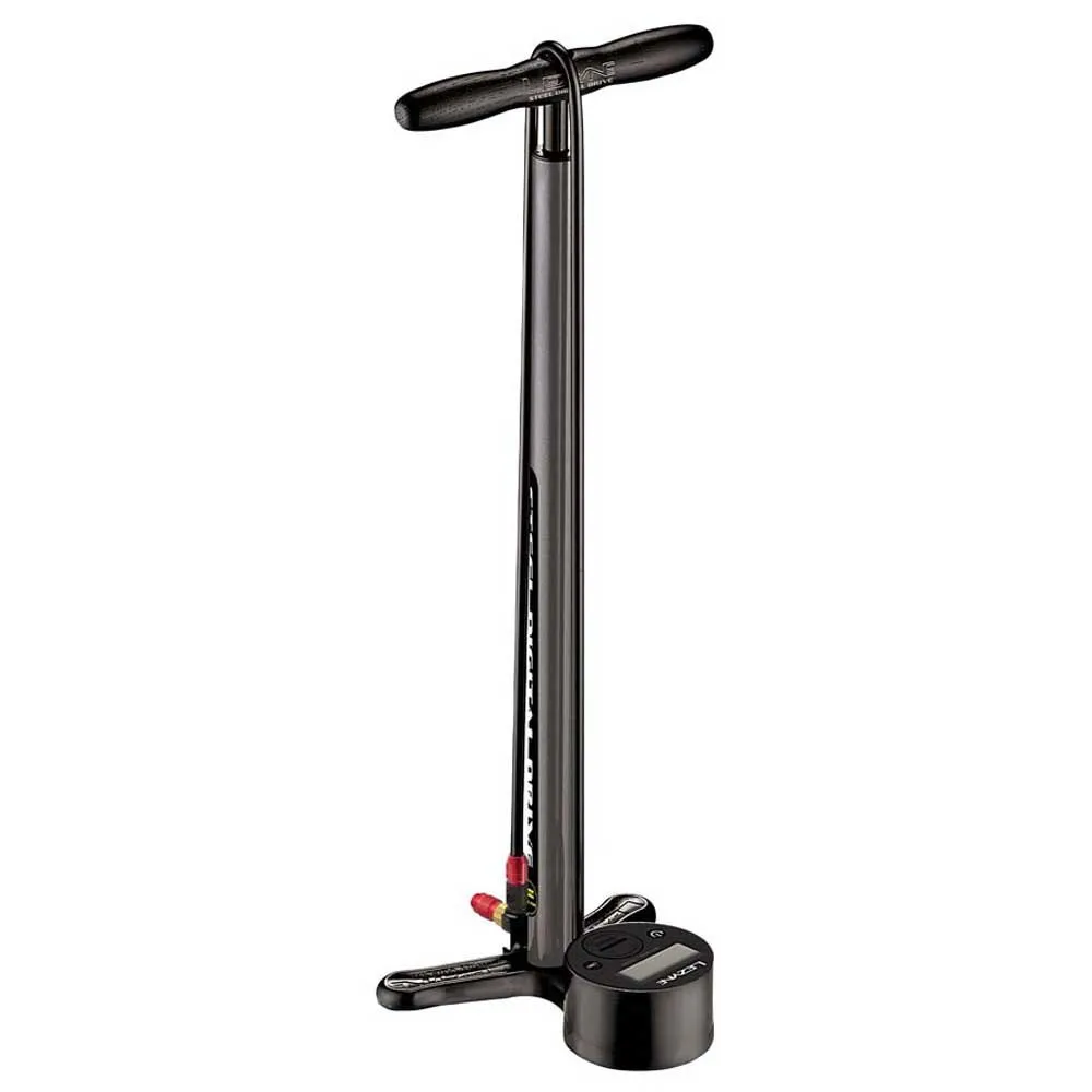 Lezyne Steel Digital Drive Sykkelpumpe, Dark grey, 220psi Lezyne Steel Digital Drive Sykkelpumpe, Dark grey, 220psi