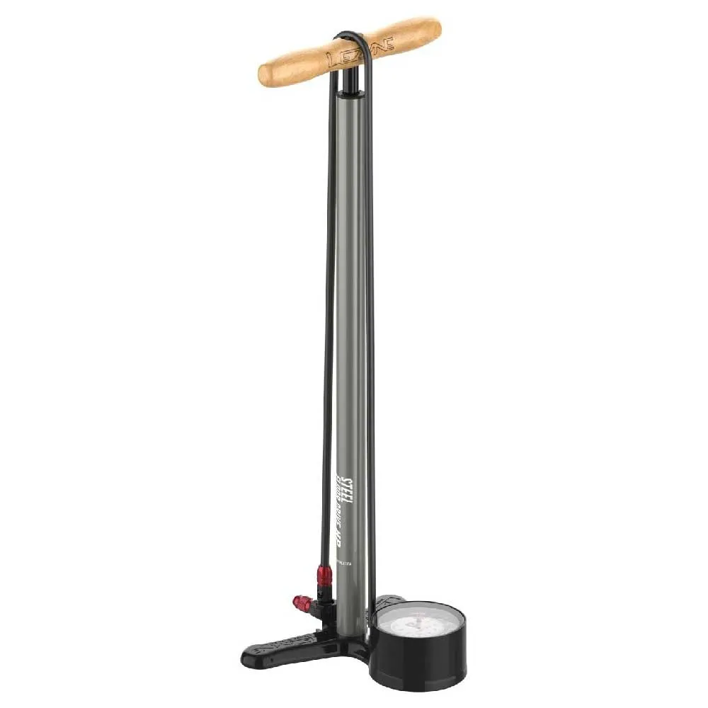 Lezyne Steel Floor Drive 3.5 Sykkelpumpe, Flat grey, 220psi