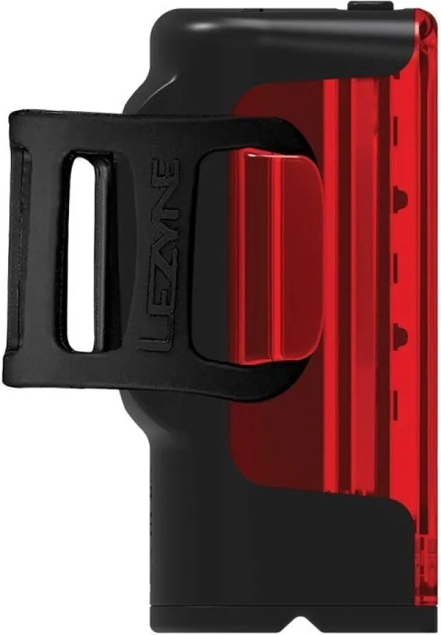 Lezyne Strip 300+ Baklys, Black / red, 300 Lysstyrker