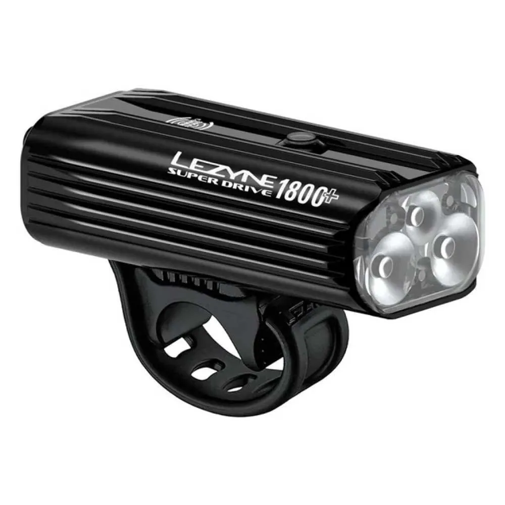 Lezyne Super Drive Smart 1800+ / Ktv Pro Smart Loaded Kit Sykkellyktesett, Black, 1800 / 75 Lysstyrker