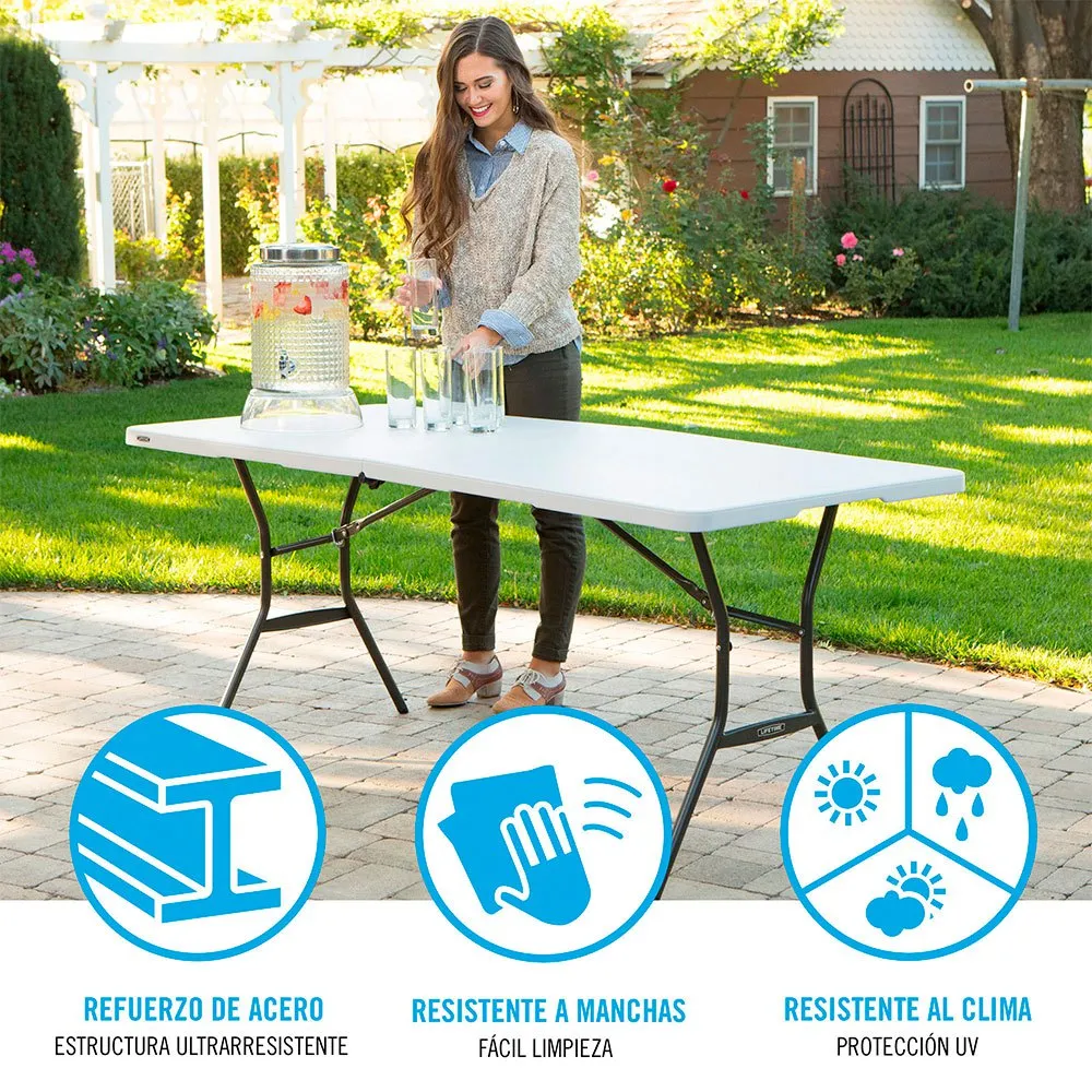 Lifetime 184x76x73.5 Cm Uv100 Ultra-resistant Folding Bord, Multicolour, One Size