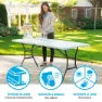 Lifetime 184x76x73.5 Cm Uv100 Ultra-resistant Folding Bord, Multicolour, One Size