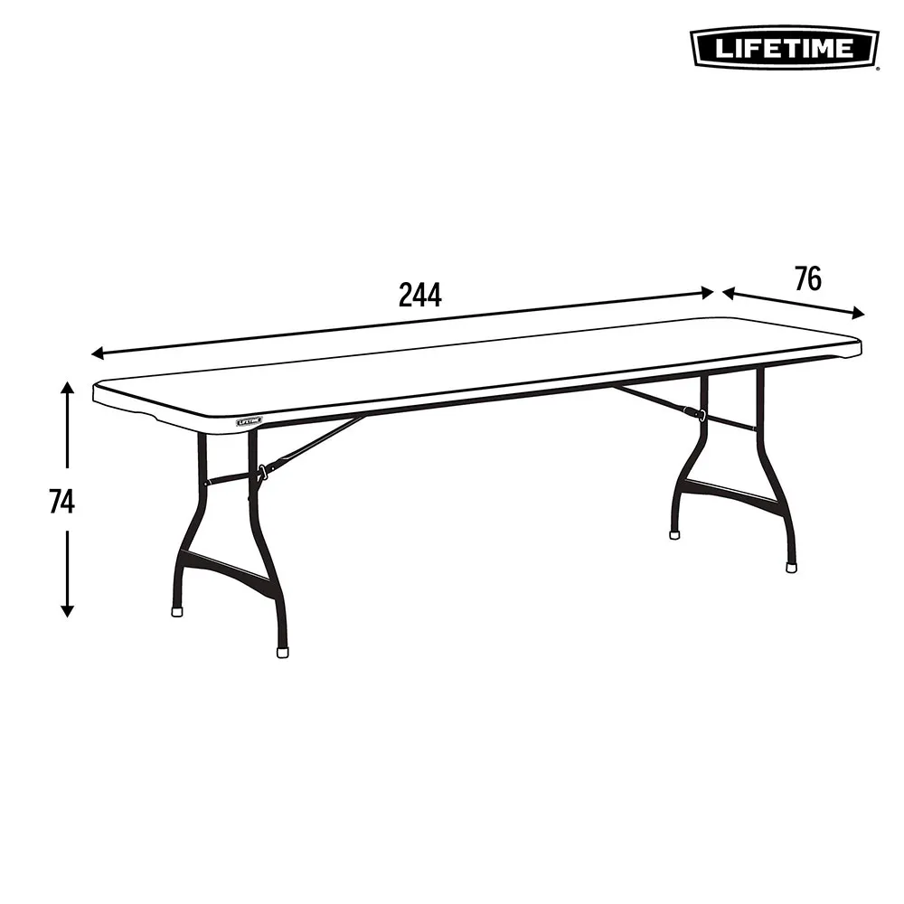 Lifetime 92124 Sammenleggbart Campingbord unisex, White / grey, 244 x 76 x 74cm Lifetime 92124 Sammenleggbart Campingbord unisex, White / grey, 244 x 76 x 74cm
