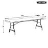Lifetime 92124 Sammenleggbart Campingbord unisex, White / grey, 244 x 76 x 74cm