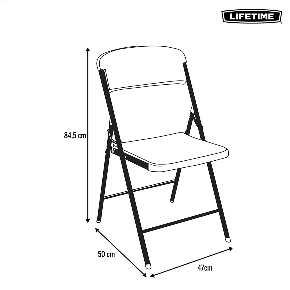 Lifetime 92125 Sammenleggbar Stol I Aluminium unisex, White / grey, 47 x 50 x 84.5cm Lifetime 92125 Sammenleggbar Stol I Aluminium unisex, White / grey, 47 x 50 x 84.5cm