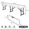 Lifetime Sammenleggbar Benk Til Camping 183x29x42 Cm, White, One Size